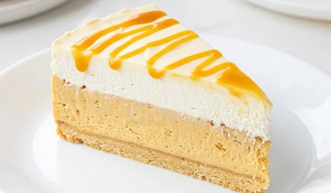 Moderno i raskošno parče bele nugat torte sa kikirikijem bez pečenja kora