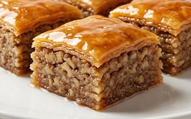 Lažna baklava: Raskošna višeslojna simfonija prhkog keksa, bogatih oraha i zlatnog sirupa