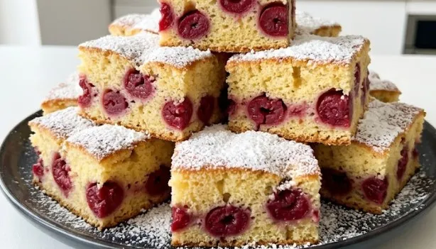 Tradicionalne domaće brze kocke sa kiselim višnjama iz rerne