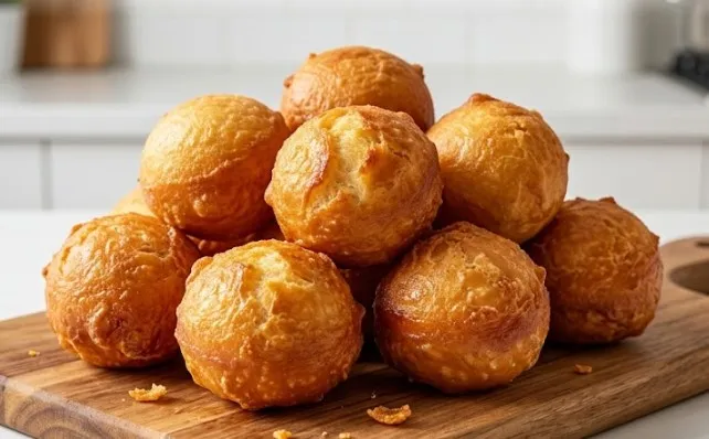 Tradicionalni brzi domaći uštipci sa jogurtom prženi do zlatne boje