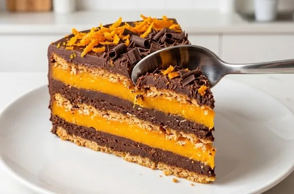 Raskošna narandža čoko torta sa keksom i osvežavajućim citrusnim slojevima