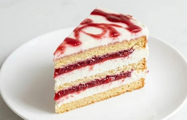 Višnja torta: Raskošna višeslojna simfonija nežnog vanila krema i jarko crvenog voćnog nadeva