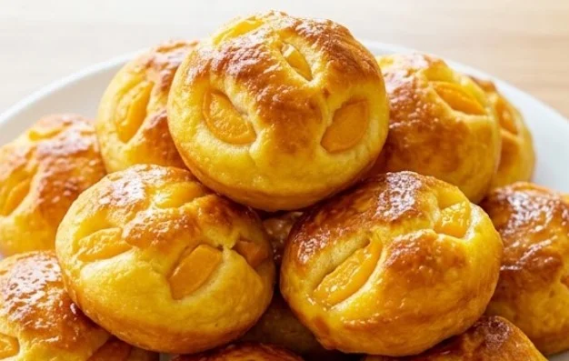 Domaći slatki uštipci sa svežim kajsijama prženi u dubokom ulju