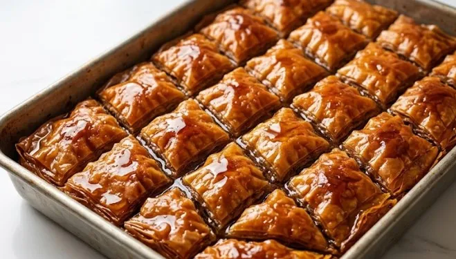 Bogata domaća baklava sa plazmom i osvežavajućim limunovim sirupom