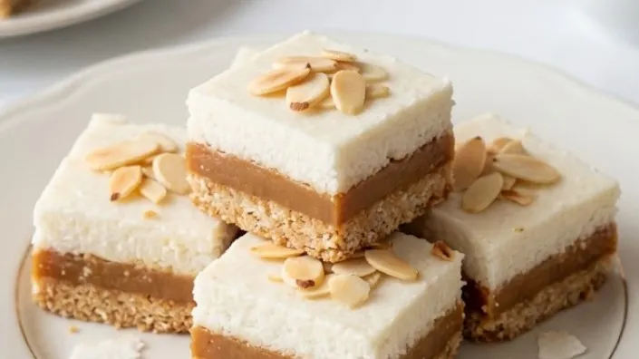 Domaće kokos-karamel badem kocke: Umetnost slatke harmonije