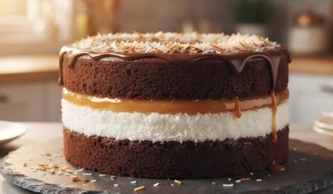 Kokos i čoko-karamel torta: Umetnost slojeva