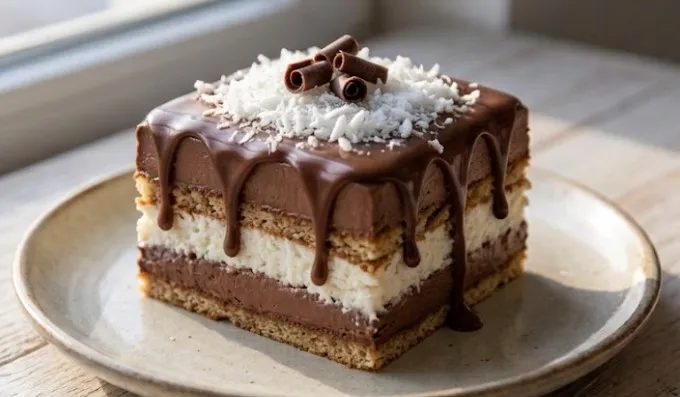 Kokos-moka čoko torta: Umetnost slatke harmonije