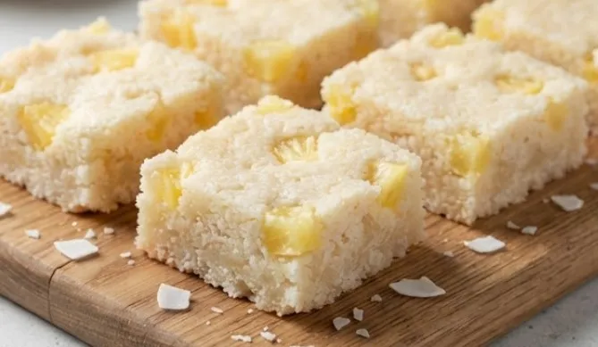 Domaće kokos-ananas kocke: Umetnost slatke harmonije