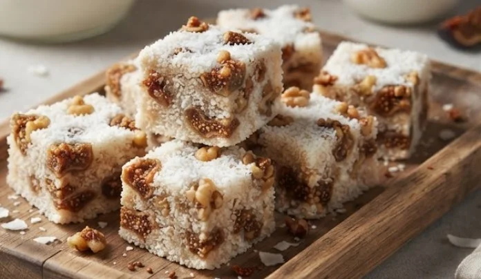 Domaće kokos-smokva kocke: Umetnost slatke harmonije