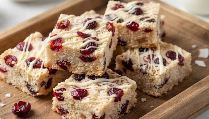 Domaće kokos-brusnica kocke: Umetnost slatke harmonije
