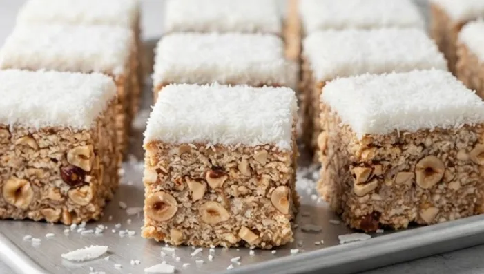 Kokos-lešnik keks kocke: Umetnost slatke harmonije