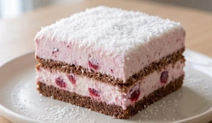 Kokos-višnja keks kocke: Umetnost slatke harmonije