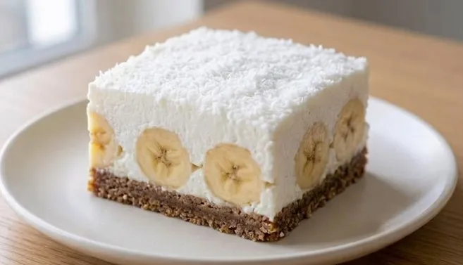 Kokos-banana krem kocke: Umetnost slatke harmonije