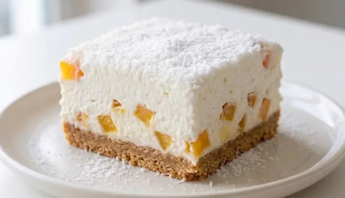 Kokos-breskva krem kocke: Umetnost letnjeg osveženja