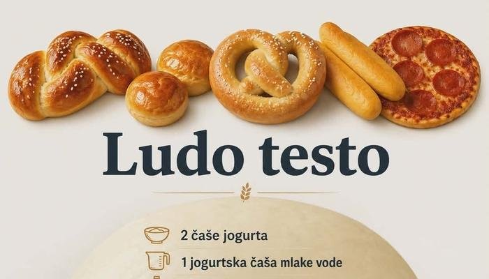Ludo testo – univerzalno tijesto za slana i slatka peciva