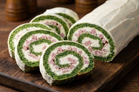Slani Spanać Rolat: Zeleno kremasto predjelo bez pečenja gotovo za 15 minuta