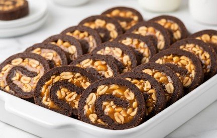 Čoko-Kikiriki Rolat: Raskošna Harmonija Crnog Keksa, Kikirikija i Karamela u Modernoj Gastronomiji