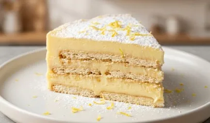 Starinska Limun Torta: Savršena Harmonija Kremastog Pudinga i Limuna