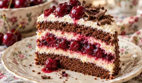 Torta od Višanja: Savršena Harmonija Tamnog Biskvita i Osvežavajućeg Voća